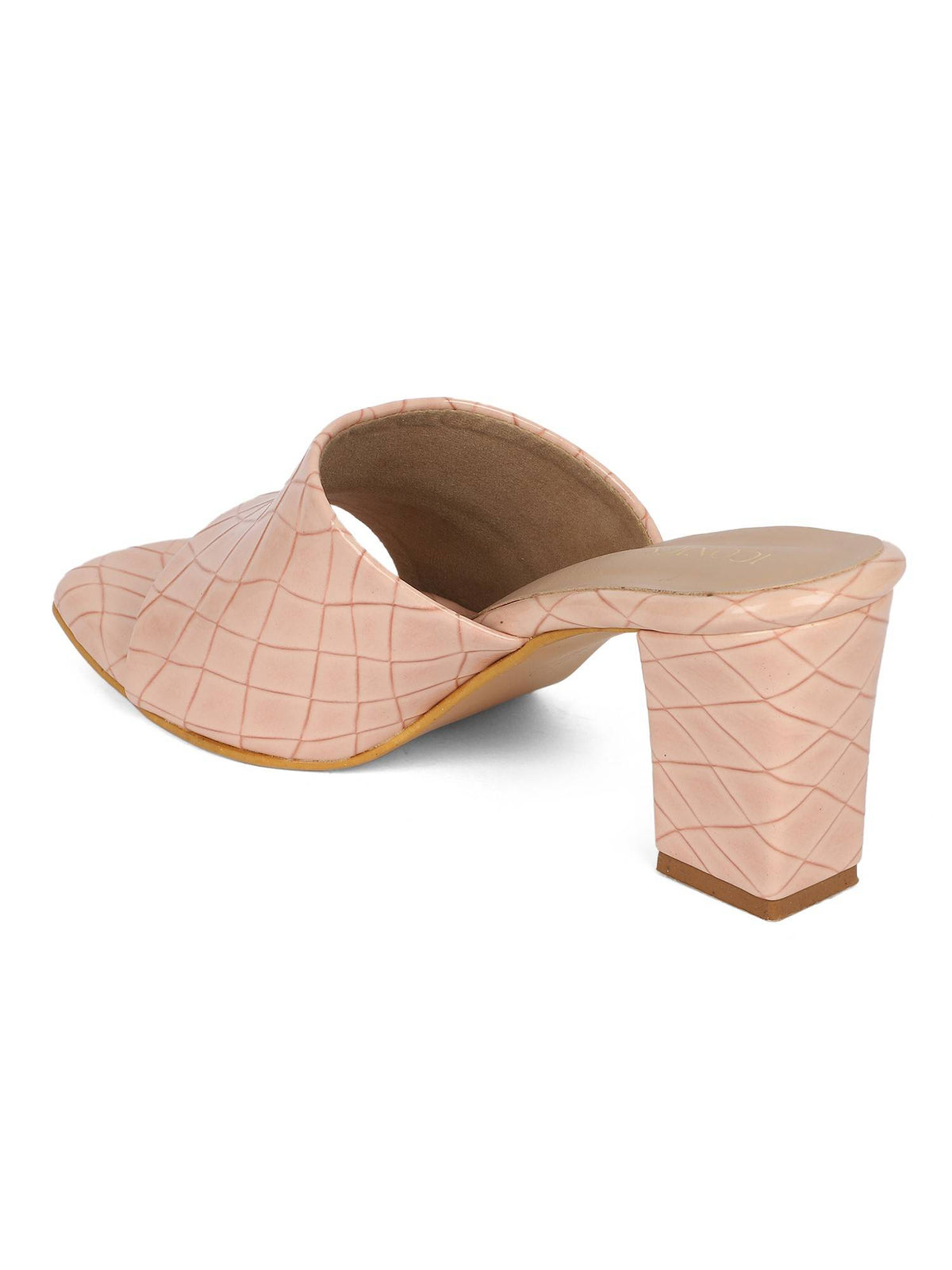 Pink Women Textured Heels | H78 - view 3