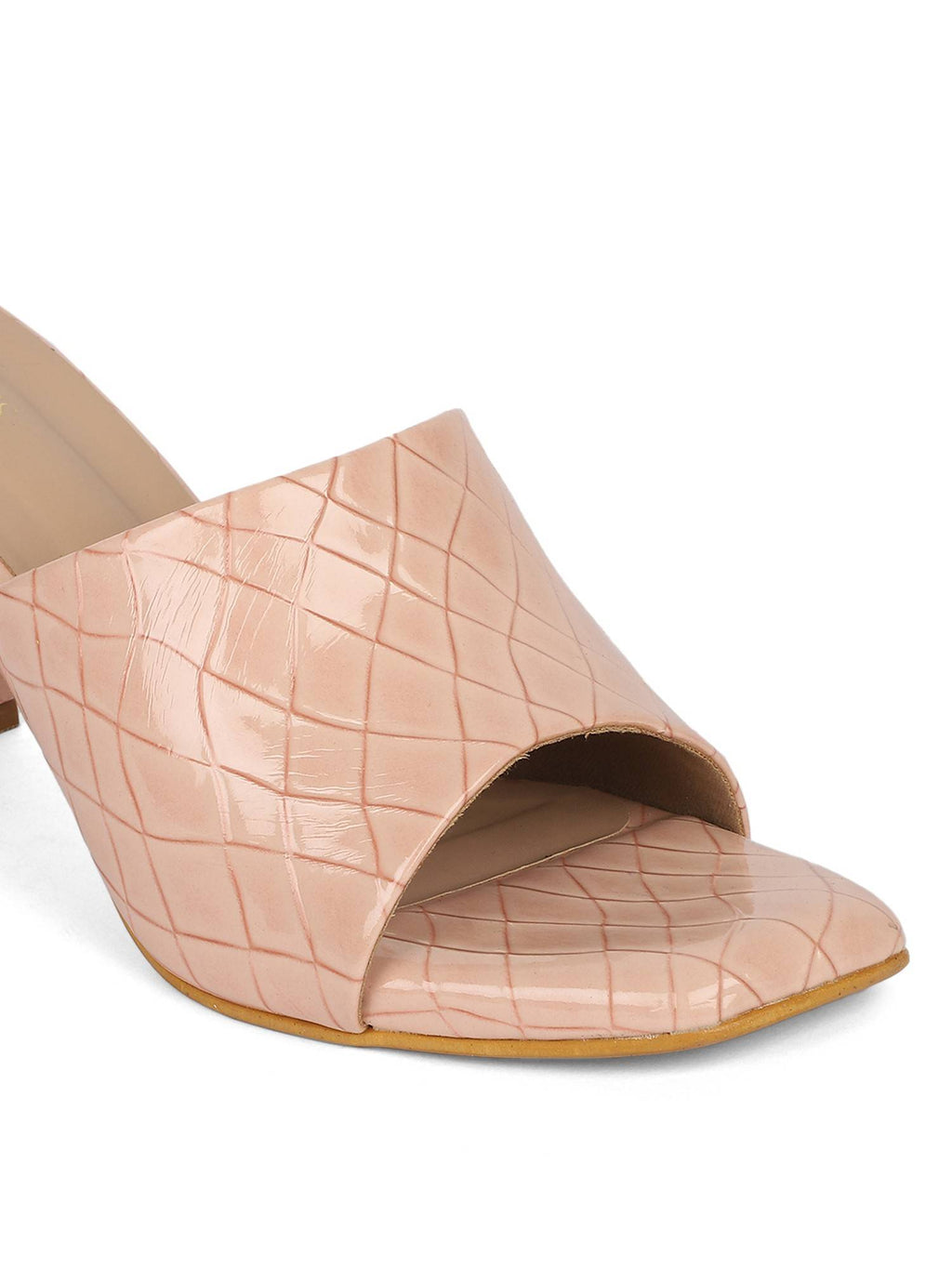 Pink Women Textured Heels | H78 - view 5