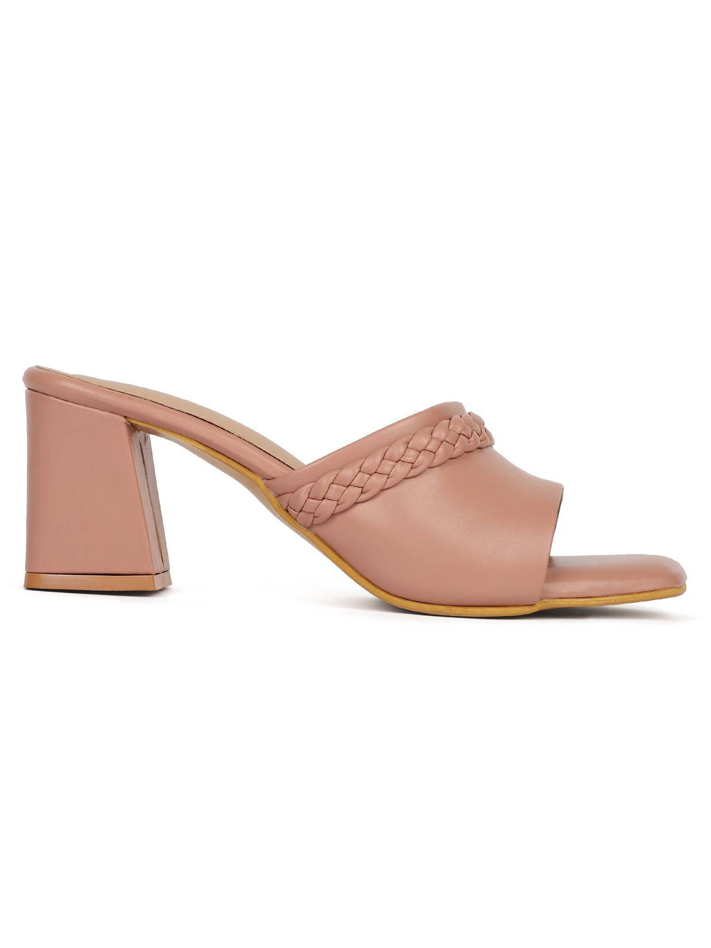 Pink Women Braided Heels | H78 - view 2