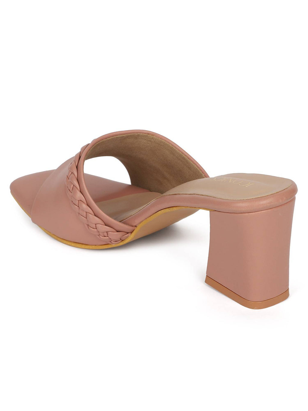 Pink Women Braided Heels | H78 - view 3