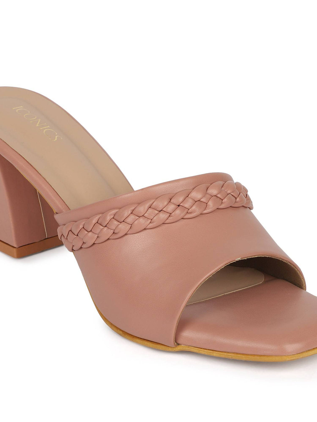 Pink Women Braided Heels | H78 - view 5