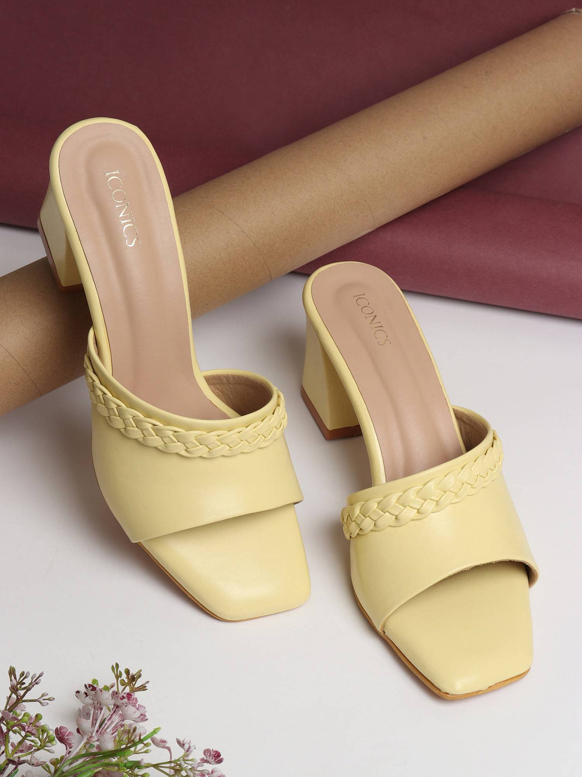 Pink Women Braided Heels | H78 - view 18