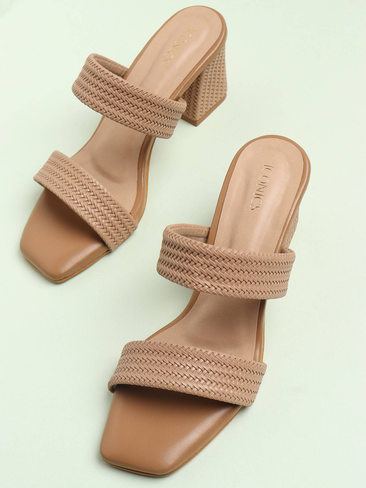 Camel Women Textured Heels | H78 - view 1