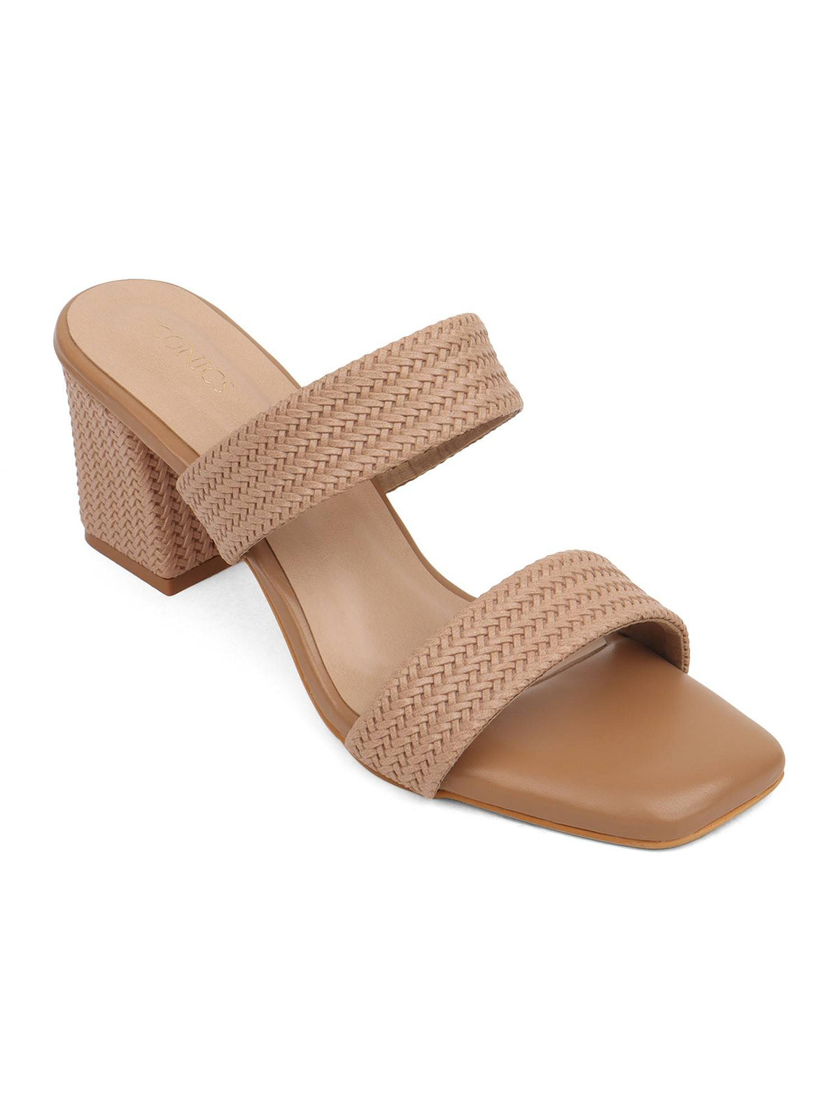 Camel Women Textured Heels | H78 - view 2