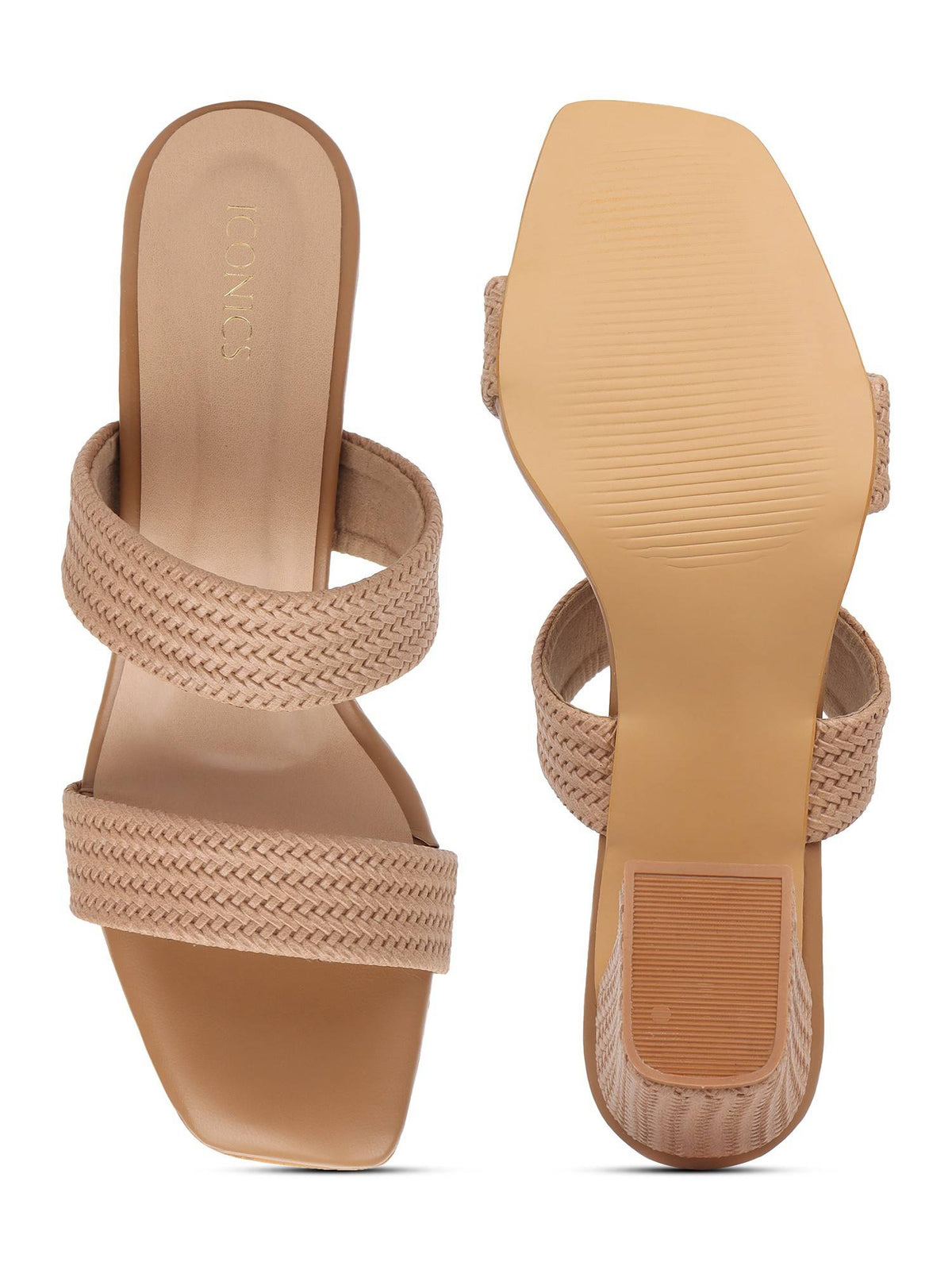 Camel Women Textured Heels | H78 - view 5