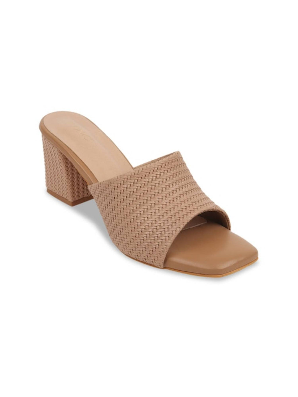 Camel Women Woven Design Heels | H78 - view 2
