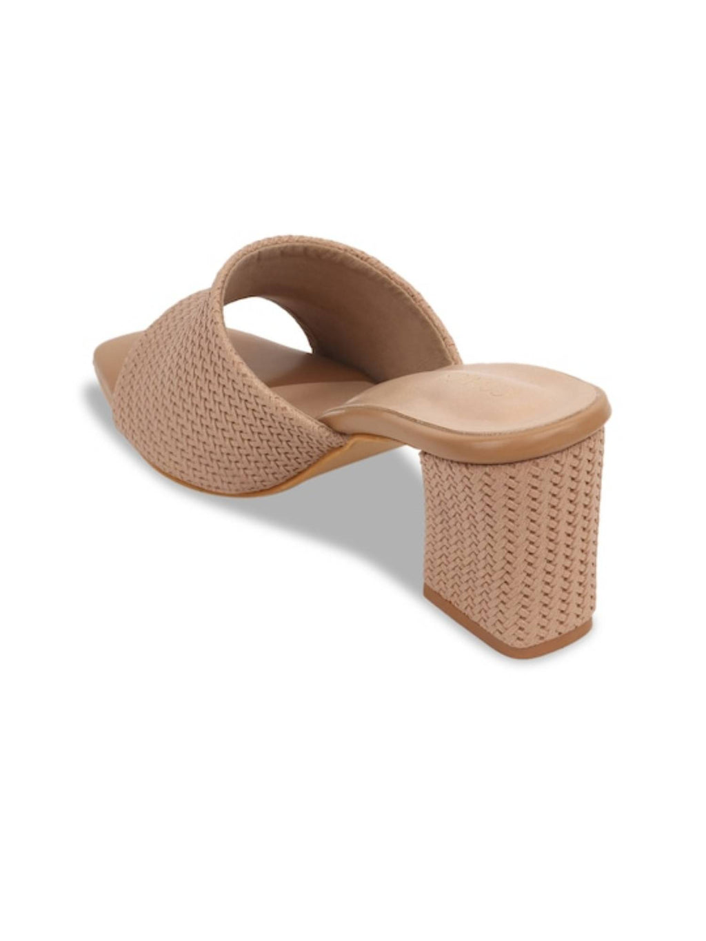 Camel Women Woven Design Heels | H78 - view 3