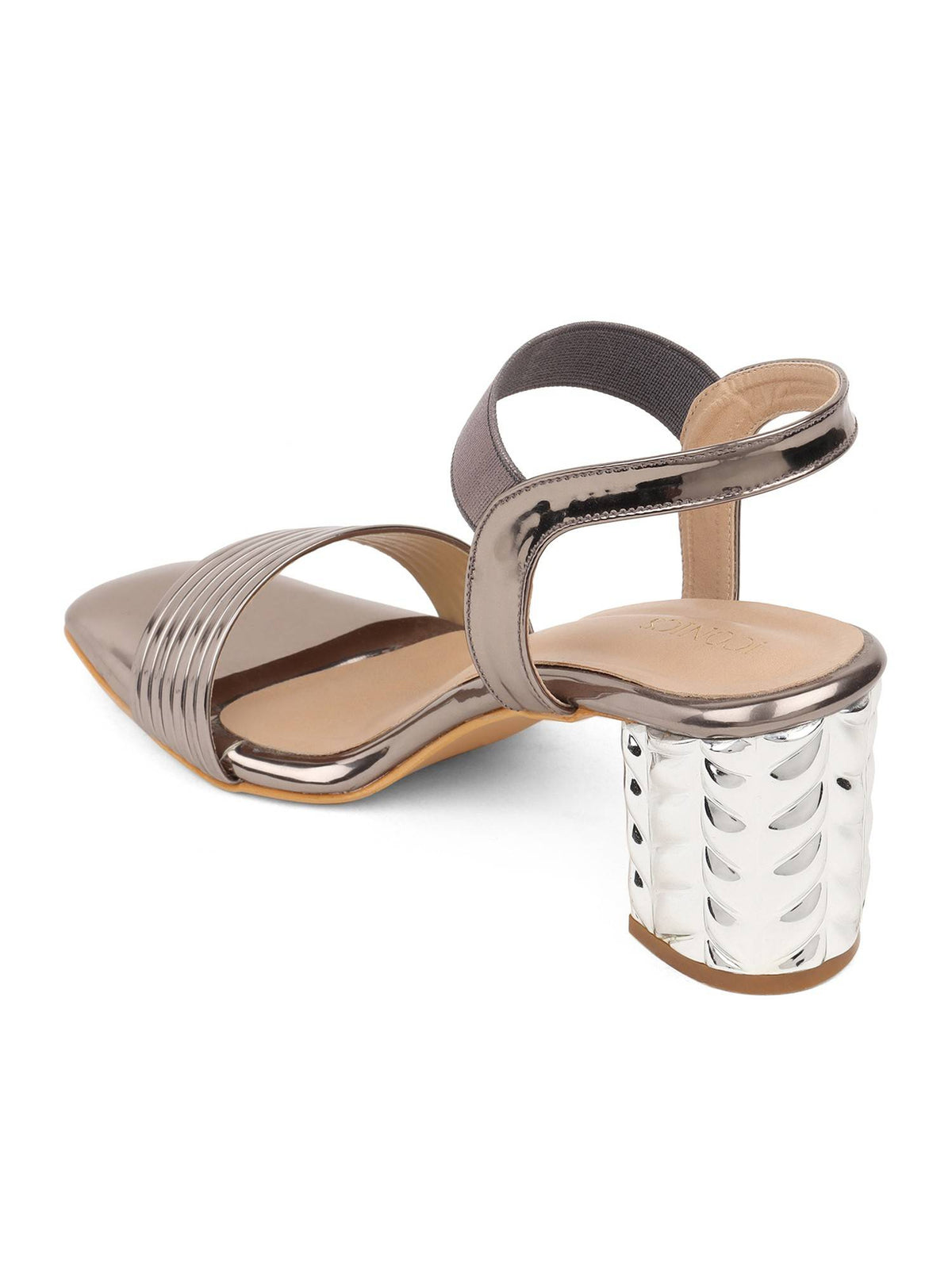 Gunmetal Women Embellished Sequined Heels | H78 - view 2