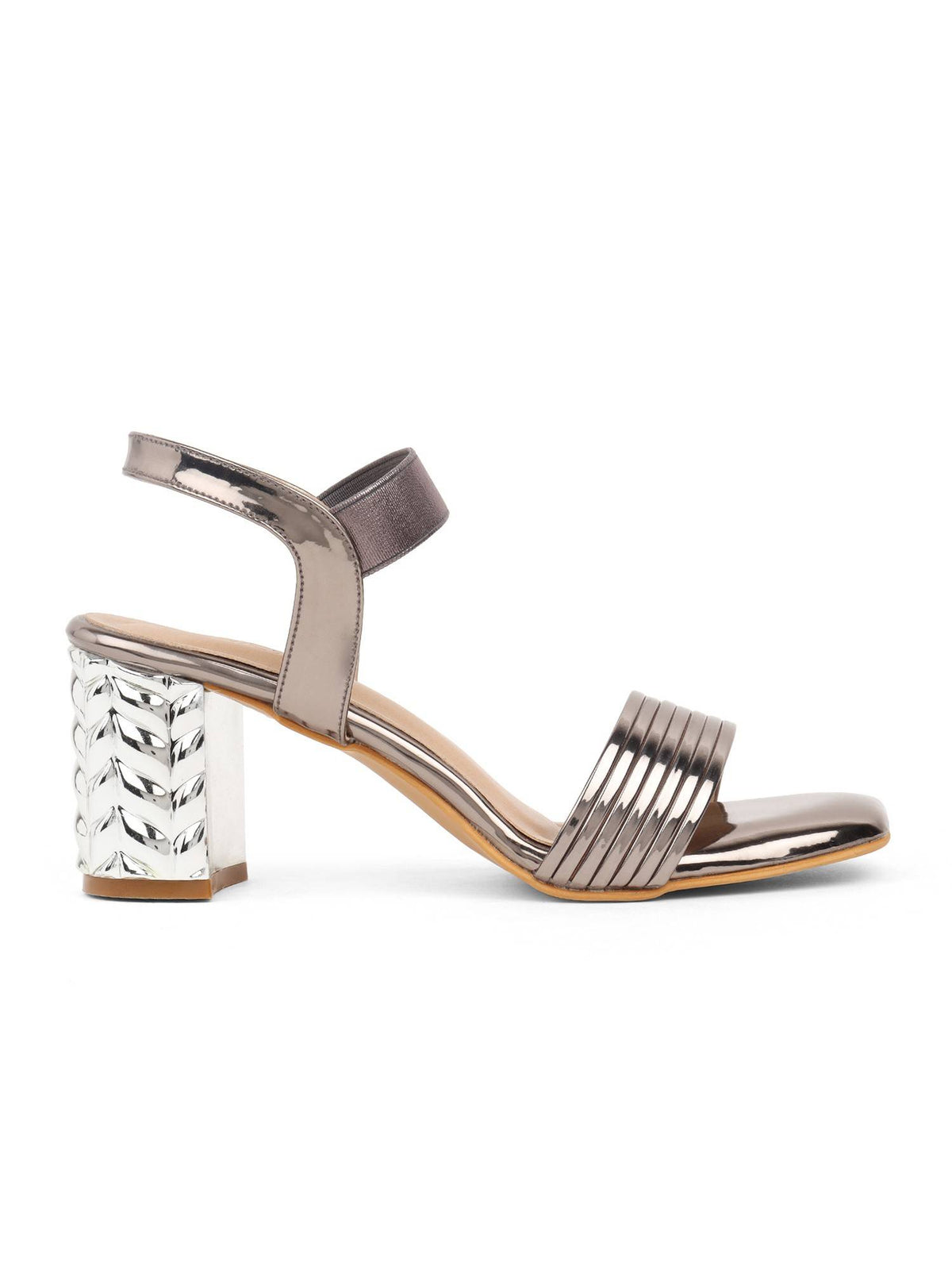 Gunmetal Women Embellished Sequined Heels | H78 - view 3