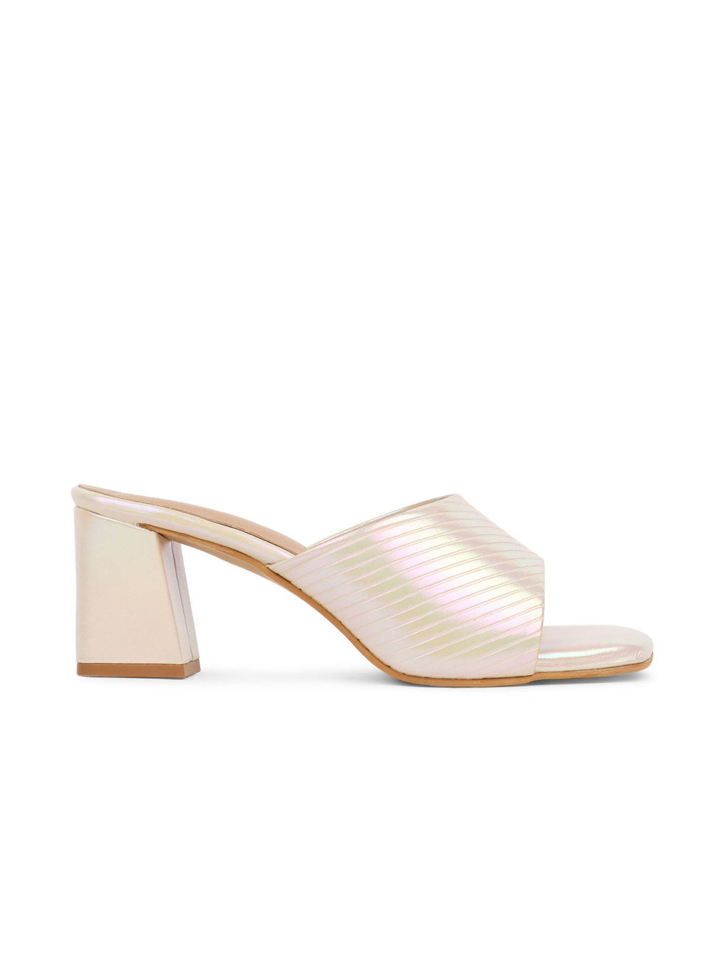 Gold Women Textured Heels | H78 - view 3
