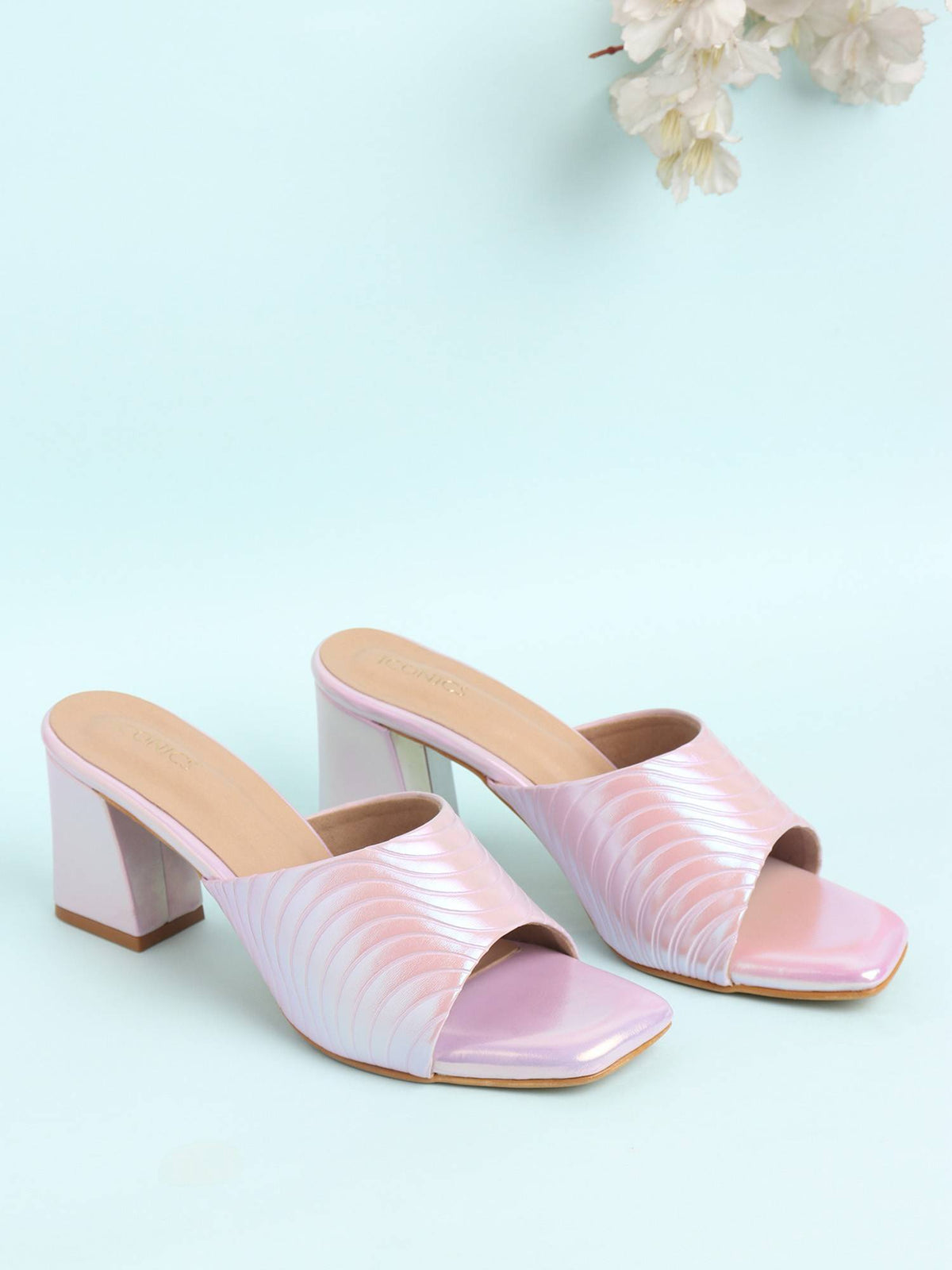 Lavender Women Textured Heels | H78 - view 6