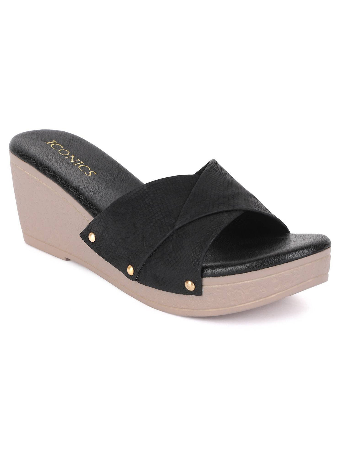 Black Women Animal Print Heels | H78 - view 1