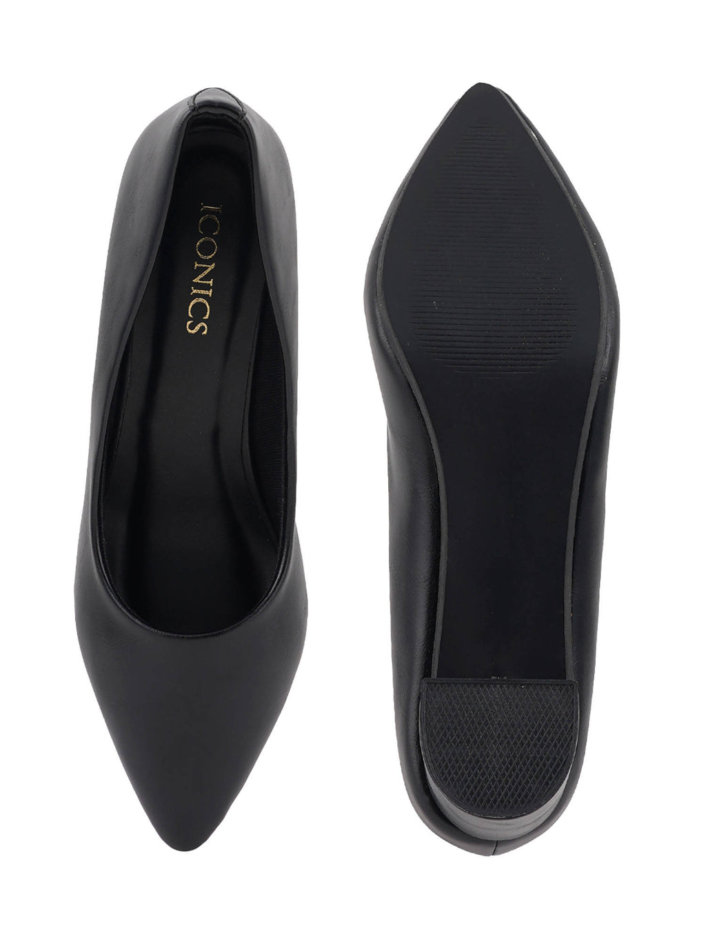 Black Women Solid Ballerinas | H78 - view 5