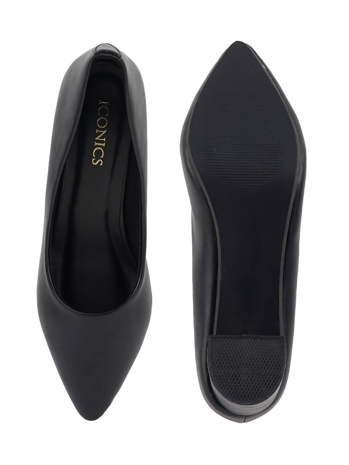 Black Women Solid Ballerinas | H78 - view 5