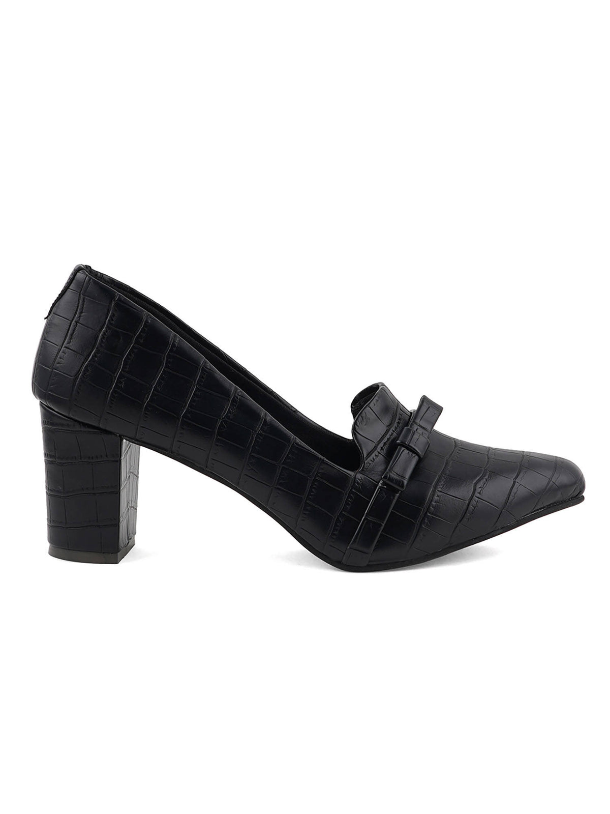 Black Women Textured Ballerinas | H78 - view 3