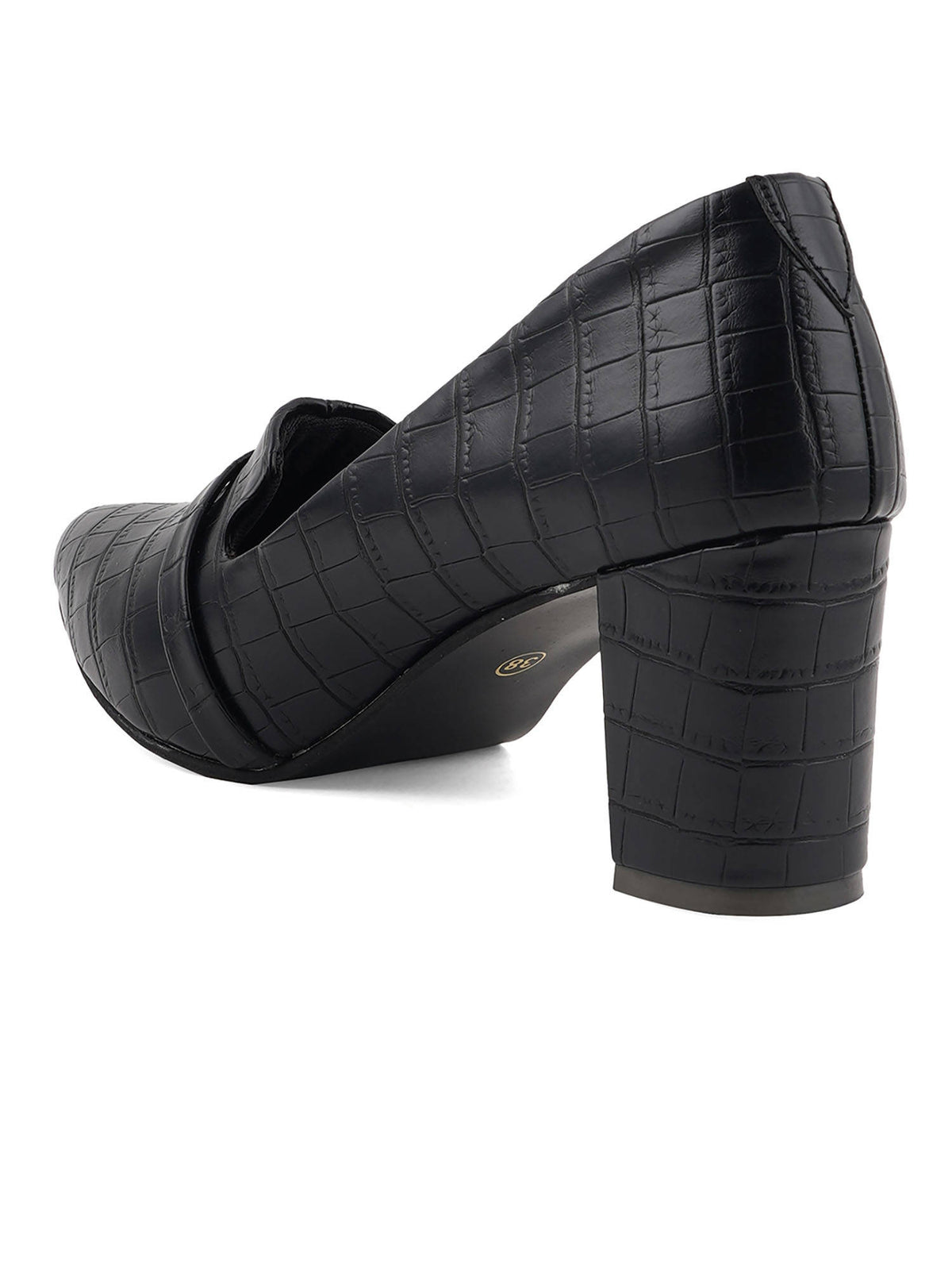 Black Women Textured Ballerinas | H78 - view 4