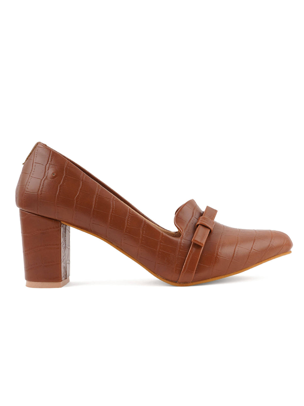 Tan Women Textured Ballerinas | H78 - view 3