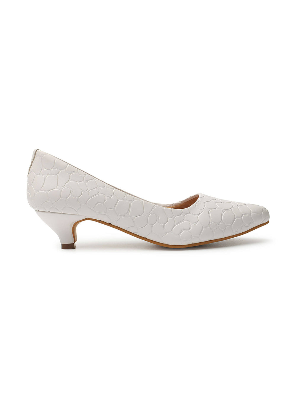 White Women Textured Ballerinas | H78 - view 5