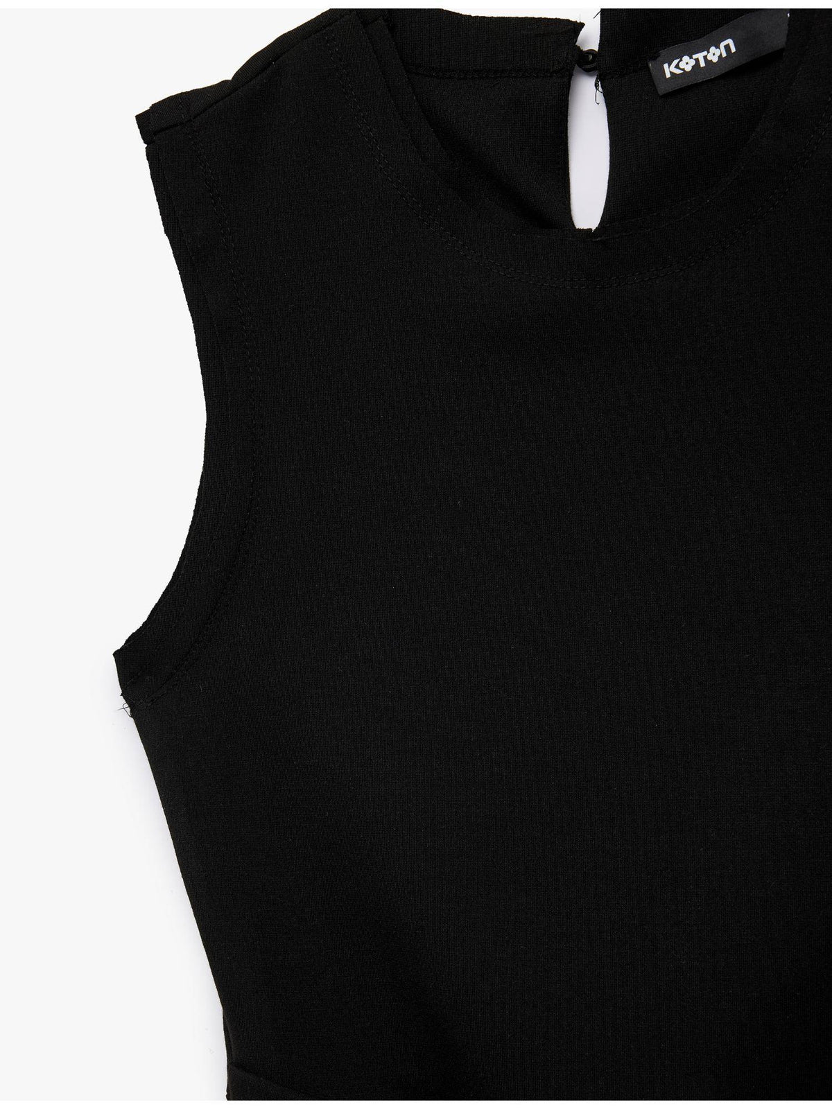 Womens Black Belted Peplum Top | pt51 - view 7