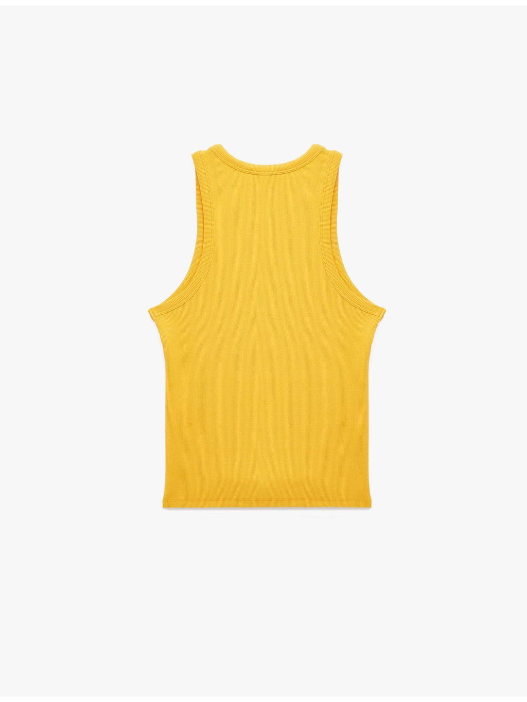 Womens Yellow Cotton Ribbed Tank Top | TT98 - view 4