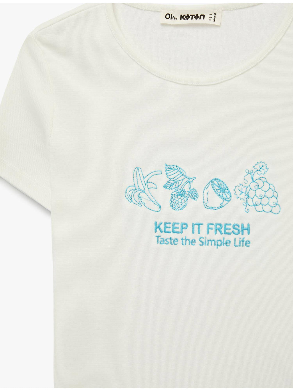 Womens White Crew Neck T-Shirt | TS56 - view 4