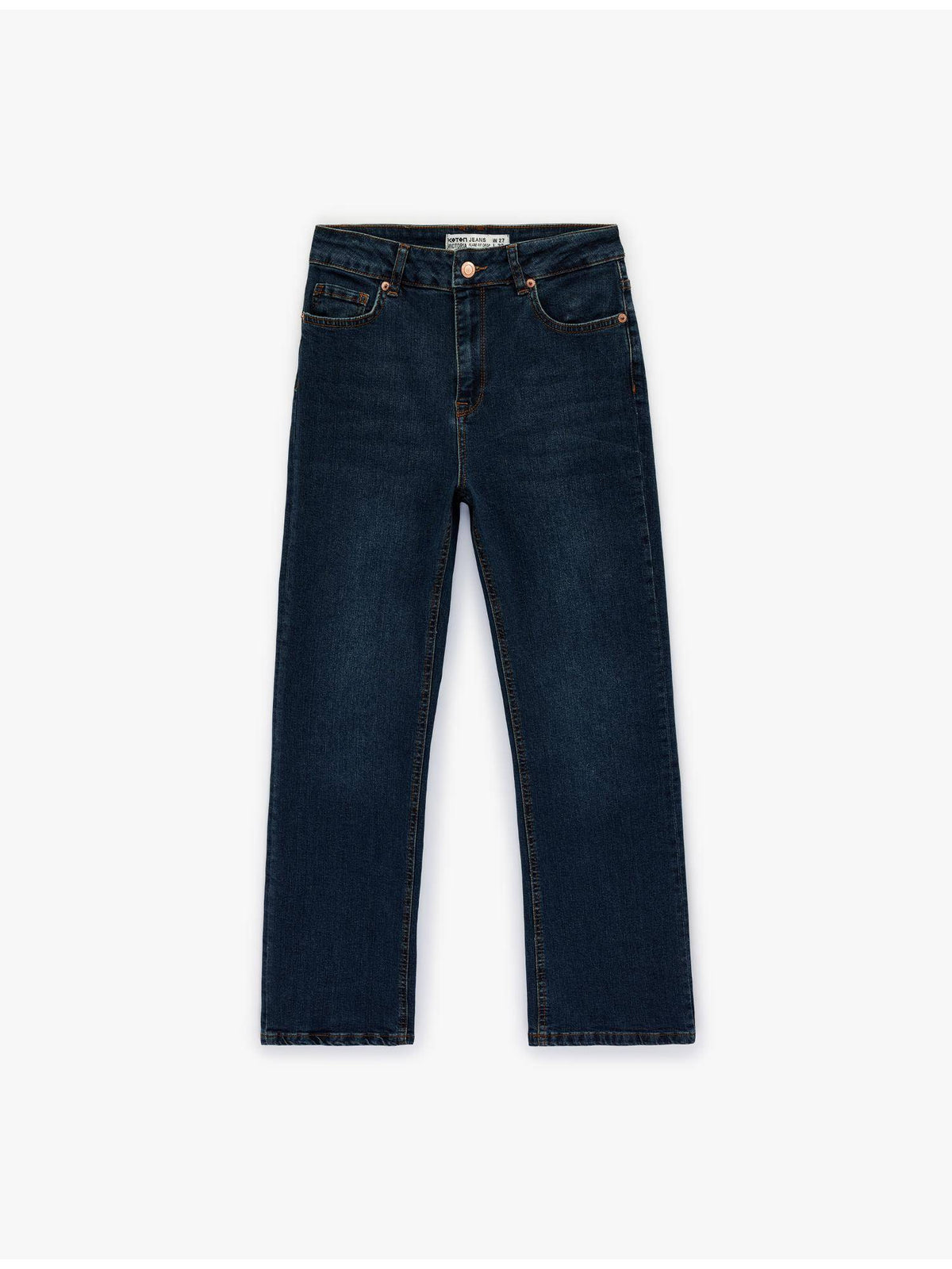 Womens Navy Blue Flare Jeans | BT10 - view 5