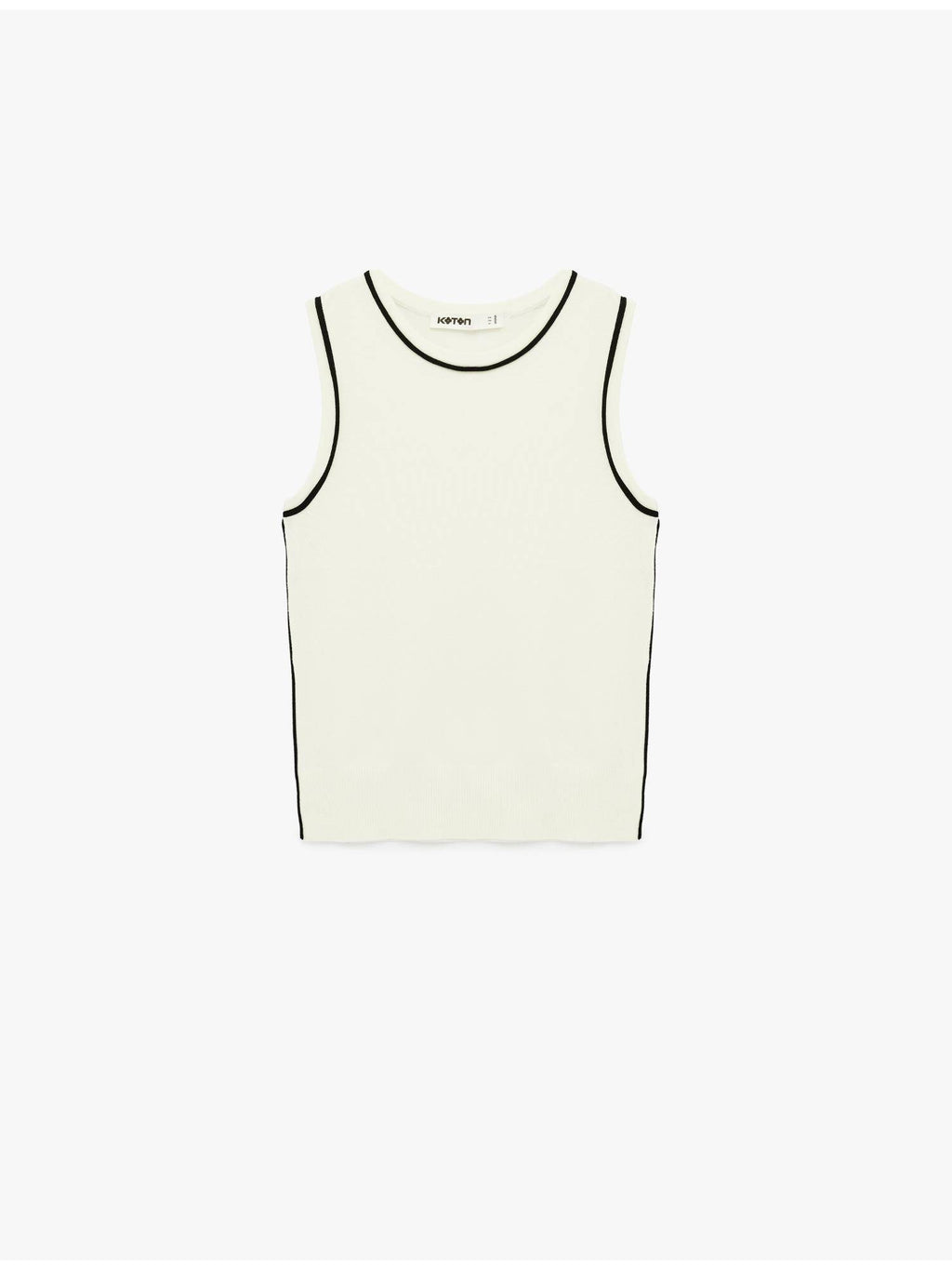 Womens White Knitted Tank Top | TT98 - view 4
