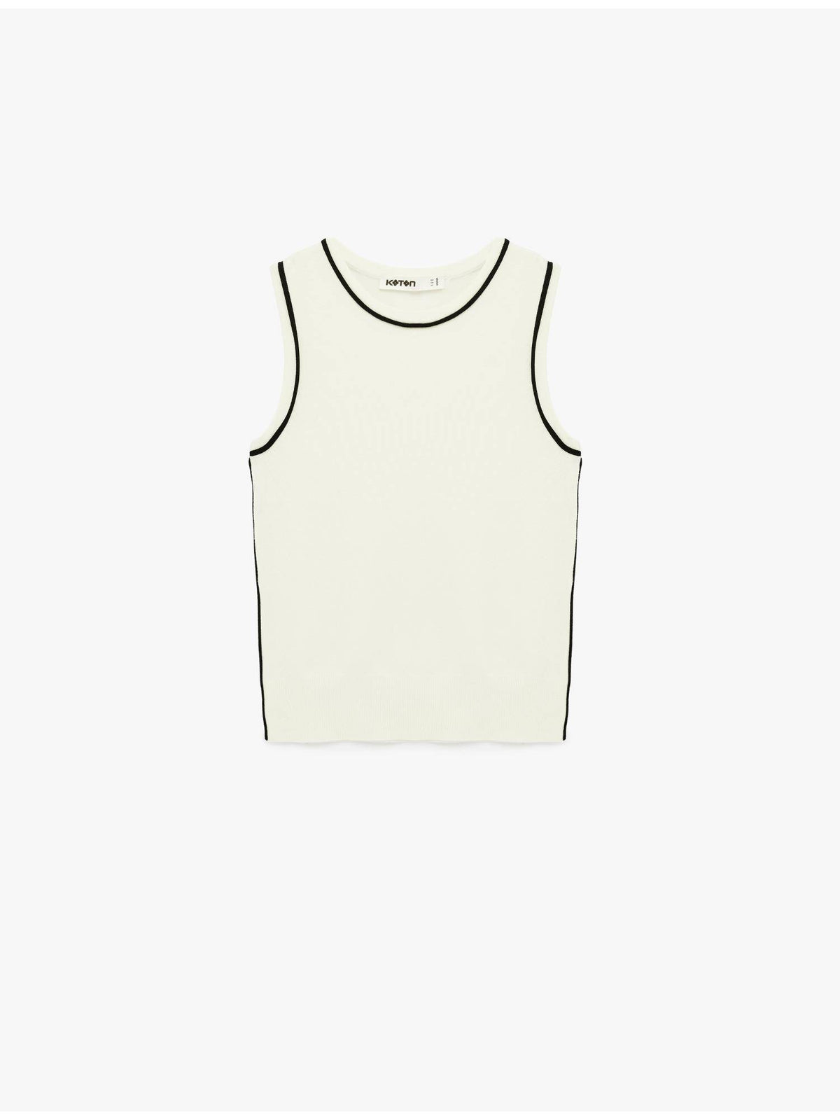 Womens White Knitted Tank Top | TT98 - view 4