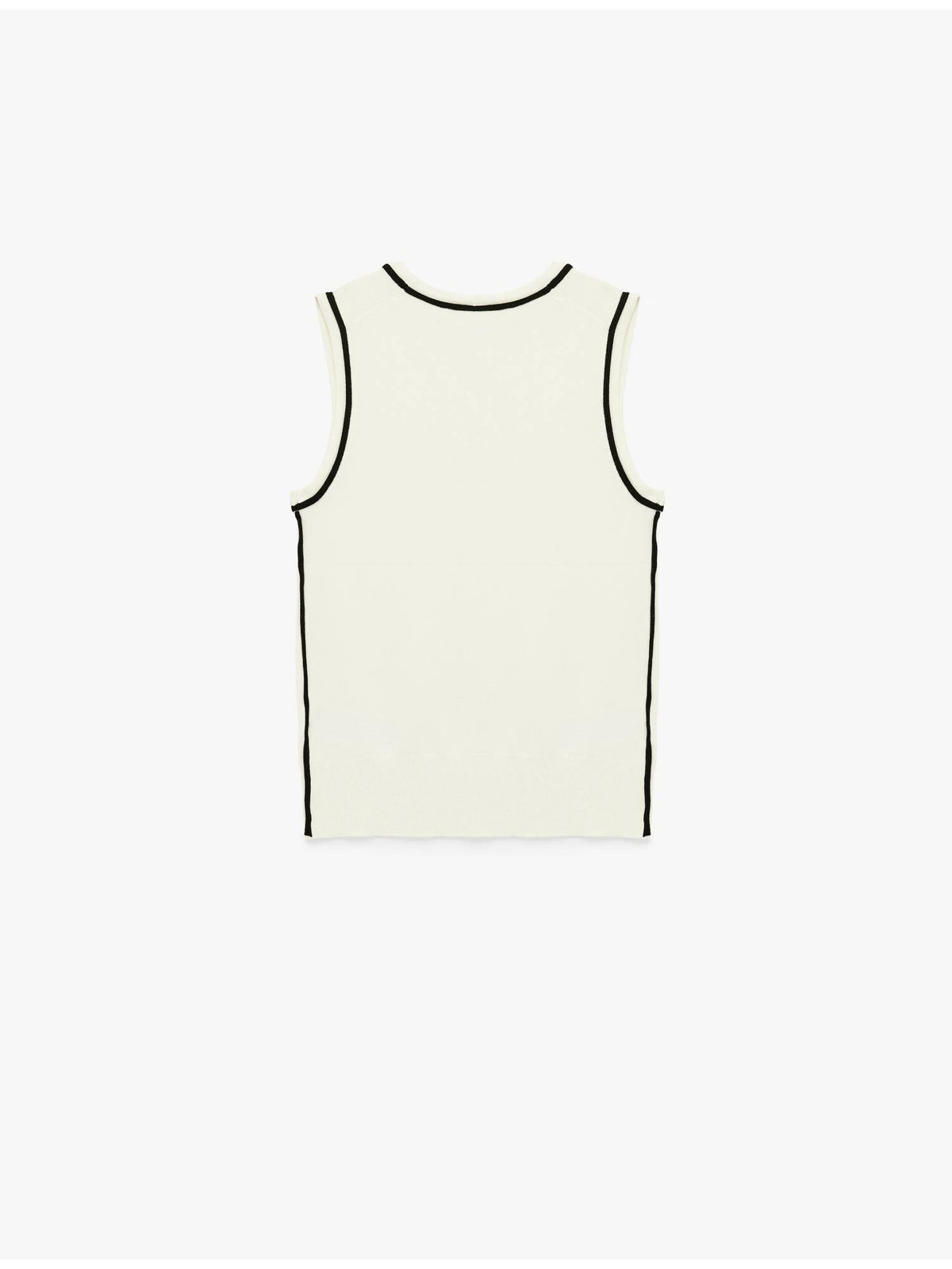 Womens White Knitted Tank Top | TT98 - view 5