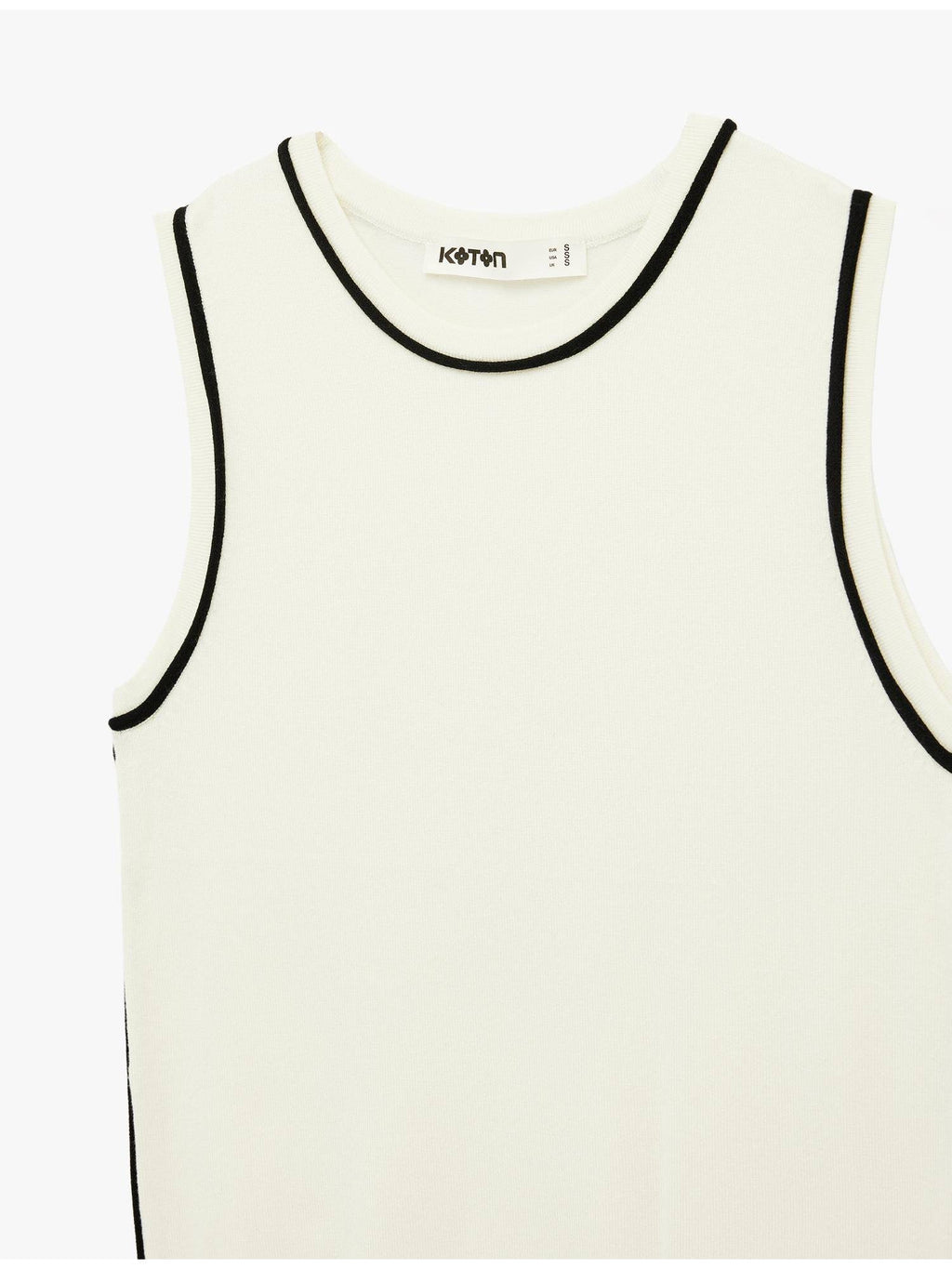 Womens White Knitted Tank Top | TT98 - view 6