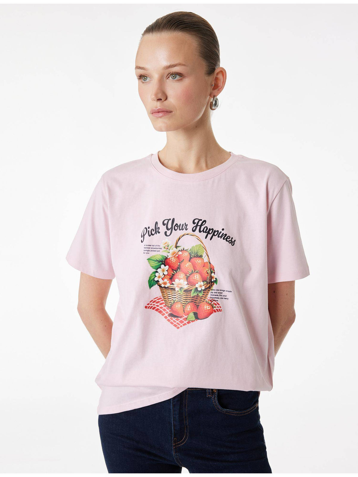 Womens Pink Printed T-Shirt | TS56 - view 2