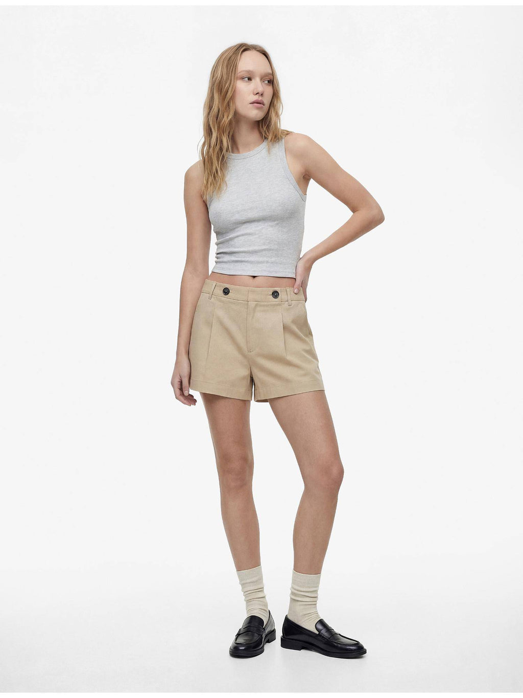 Womens Grey Sleeveless Tank Top | TT98 - view 2