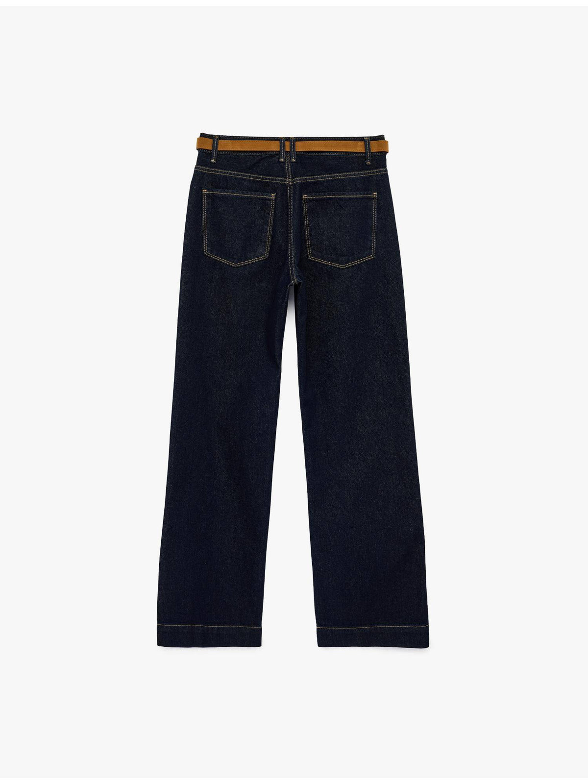 Womens Navy Blue Straight Jeans | ST23 - view 2