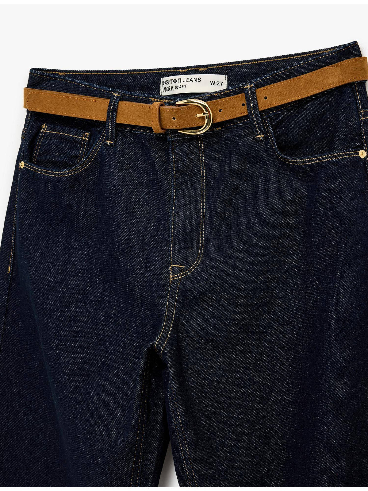 Womens Navy Blue Straight Jeans | ST23 - view 4