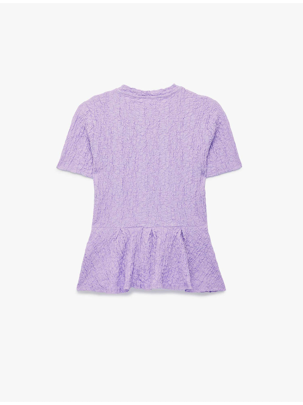 Womens Purple Textured Peplum Top | pt51 - view 5