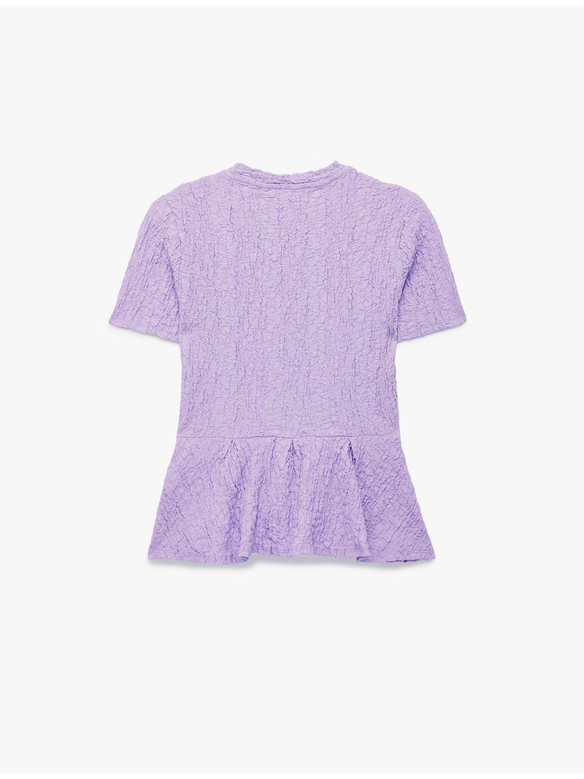 Womens Purple Textured Peplum Top | pt51 - view 5