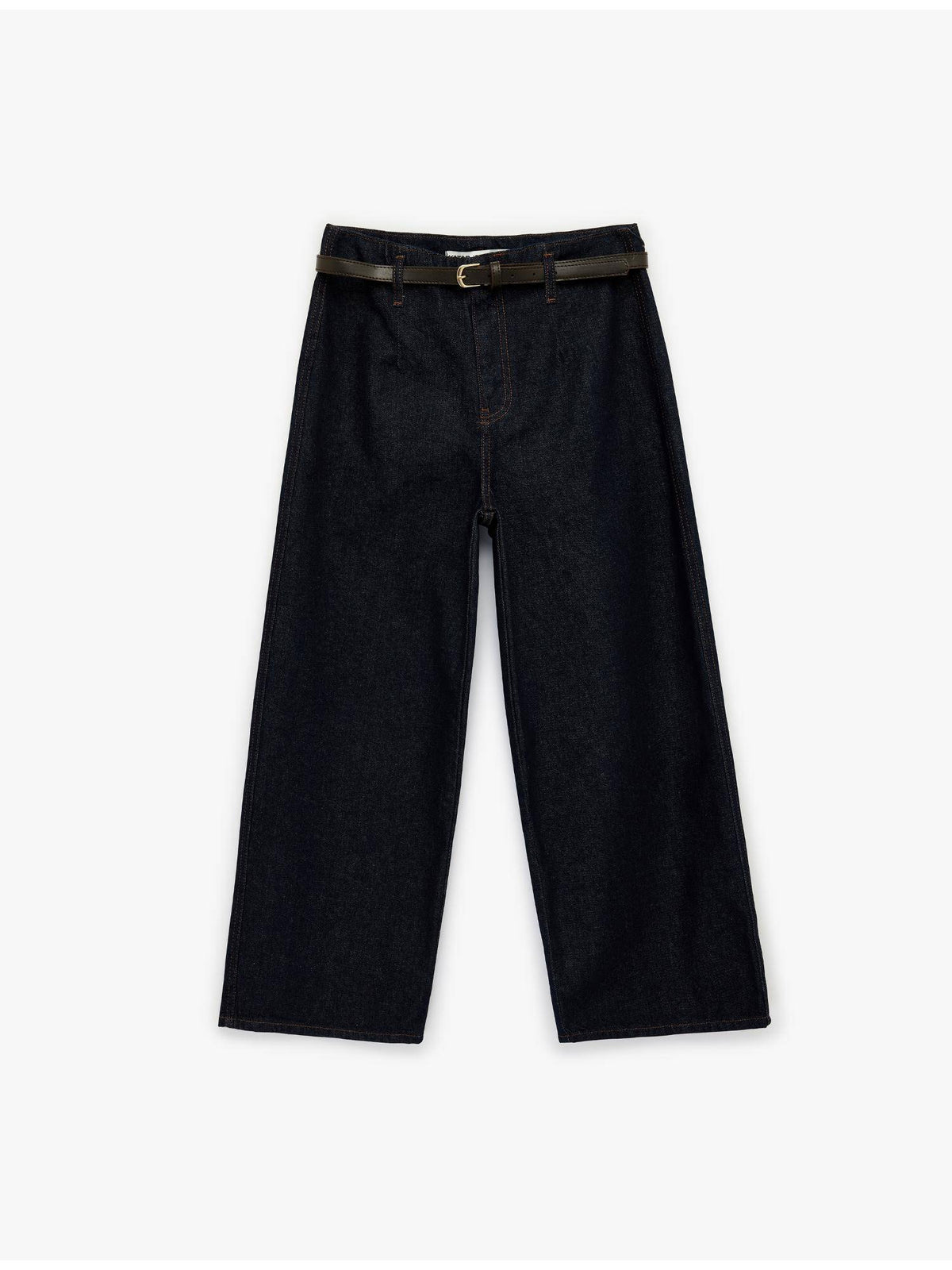 Womens Navy Blue Wide Leg Jeans | WL90 - view 5