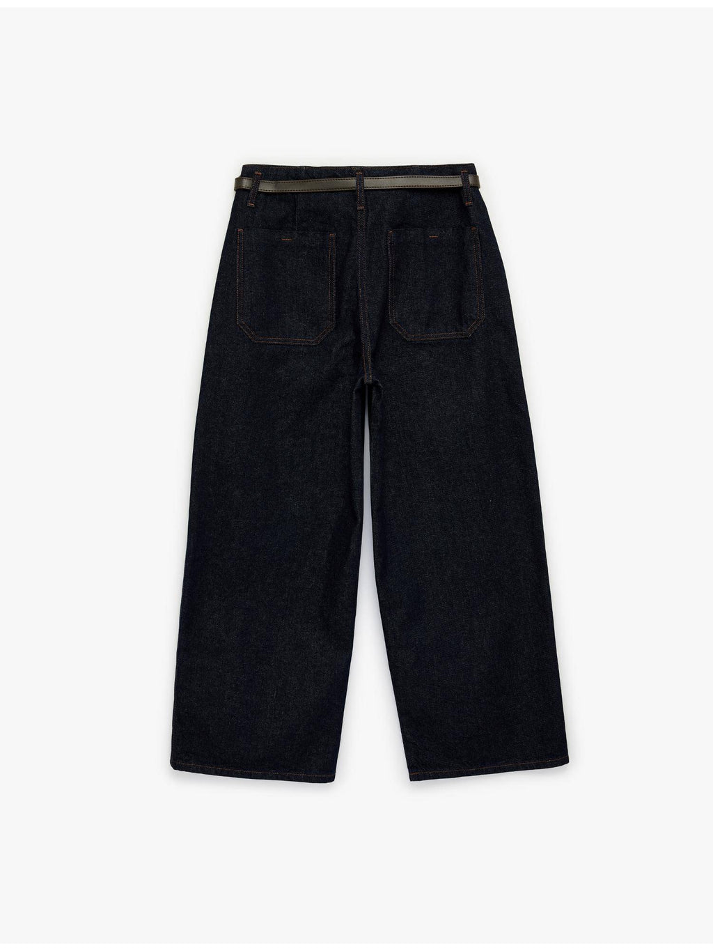 Womens Navy Blue Wide Leg Jeans | WL90 - view 6