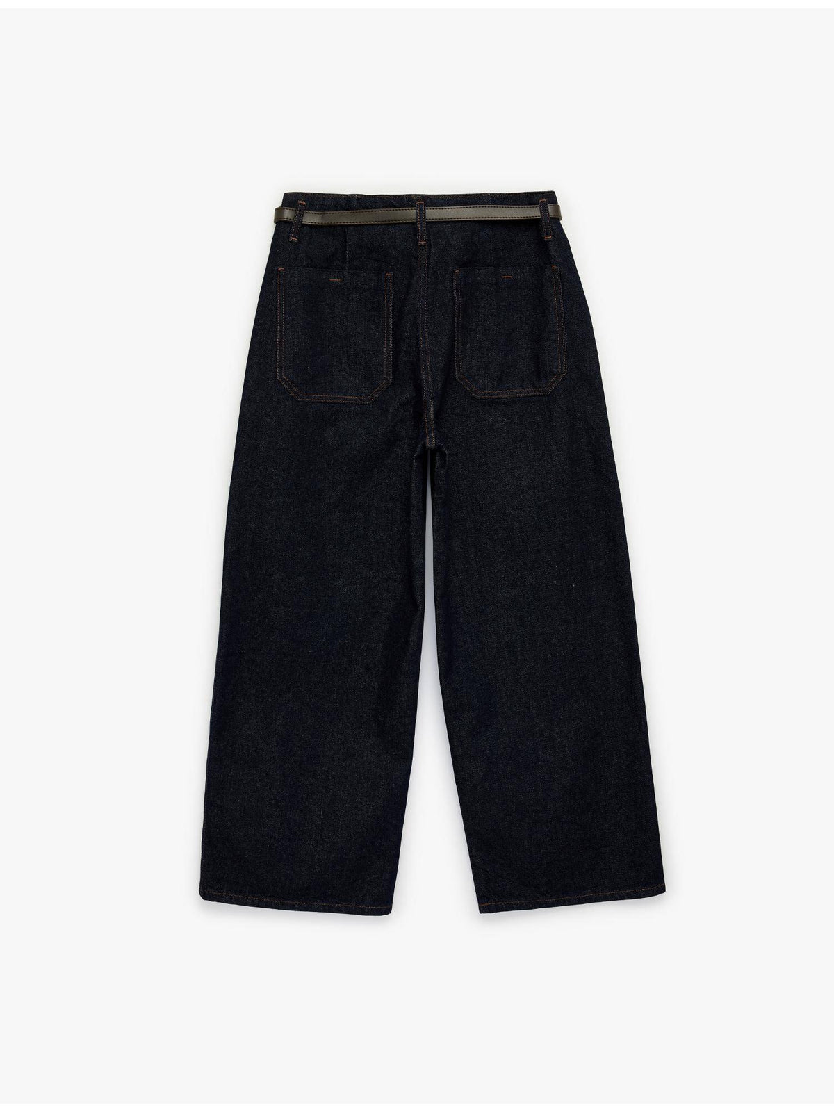 Womens Navy Blue Wide Leg Jeans | WL90 - view 6