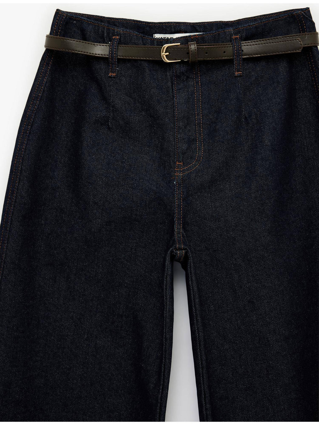 Womens Navy Blue Wide Leg Jeans | WL90 - view 7