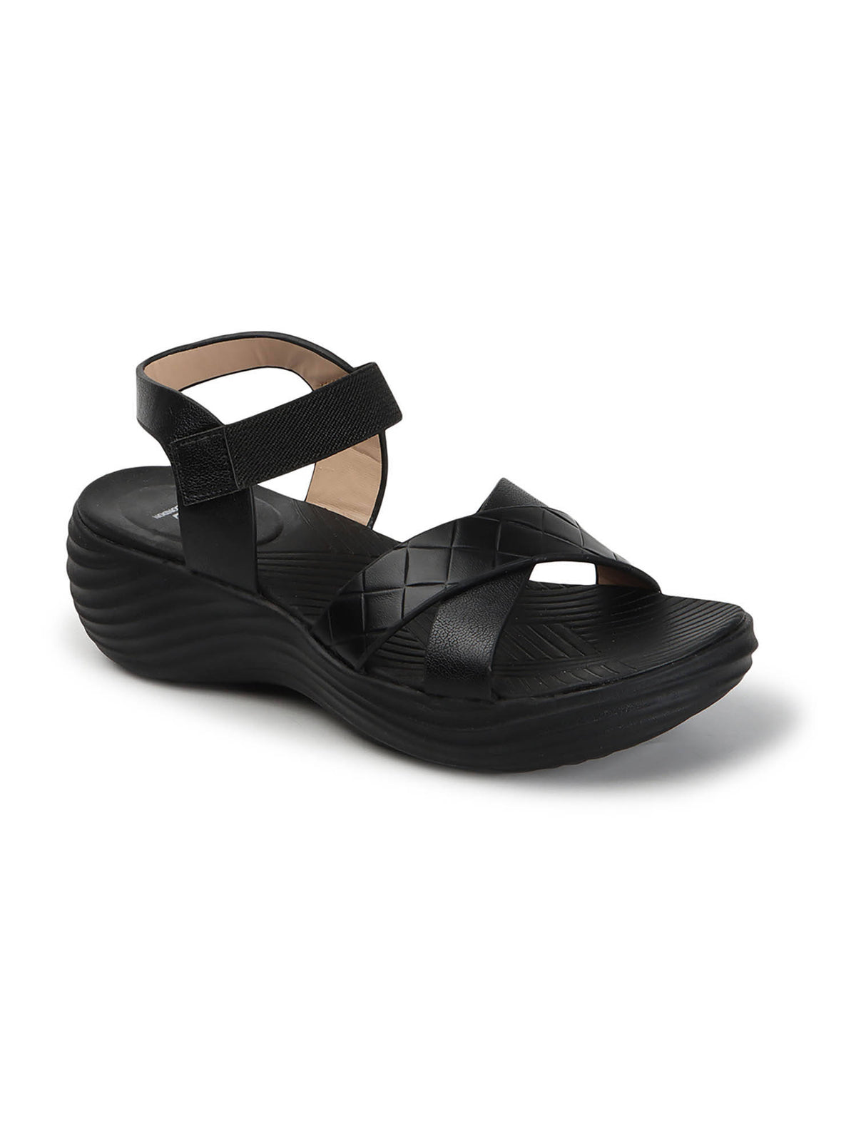 Beige Hook & Loop Women Casual Sandals | SD89 - view 10
