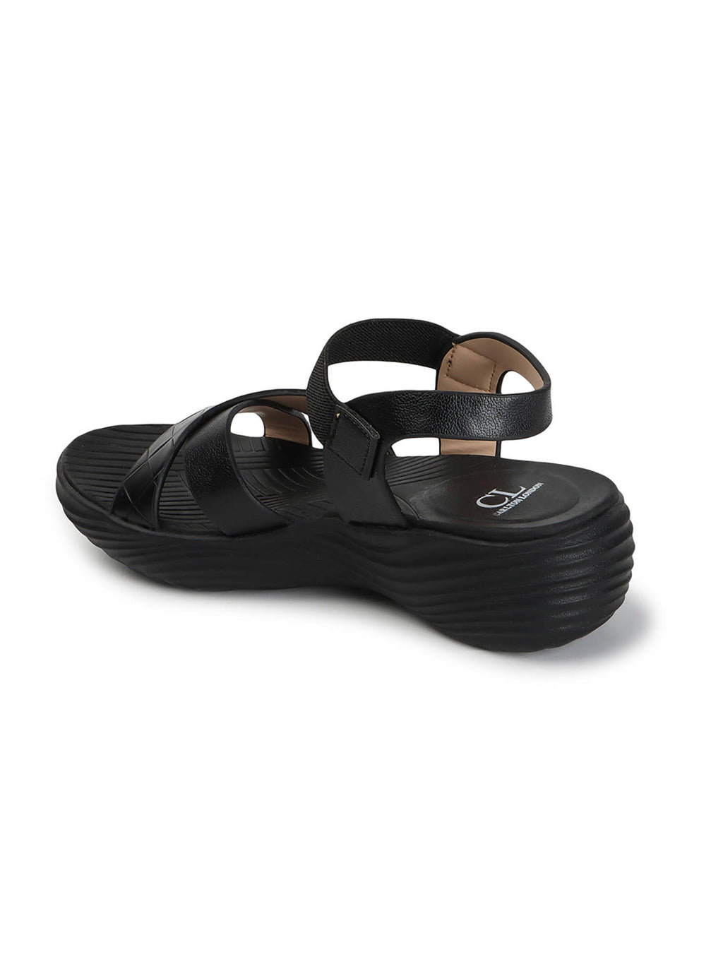 Beige Hook & Loop Women Casual Sandals | SD89 - view 12