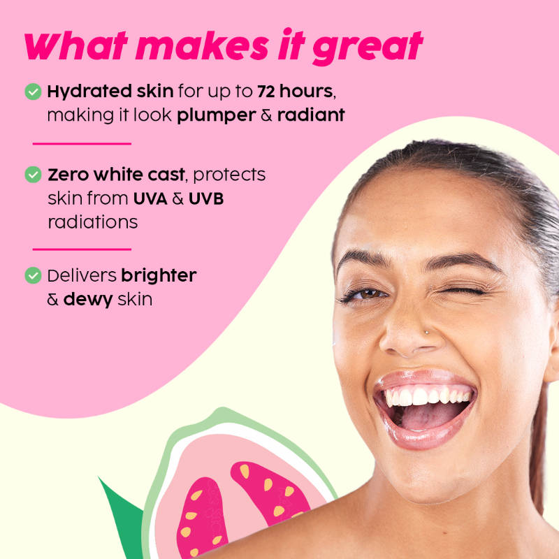 SPF 50+ Guava Glow Sunscreen & 10% Vitamin C Face Serum Combo, Glowing Skin With Ceramides | PL1 - view 3