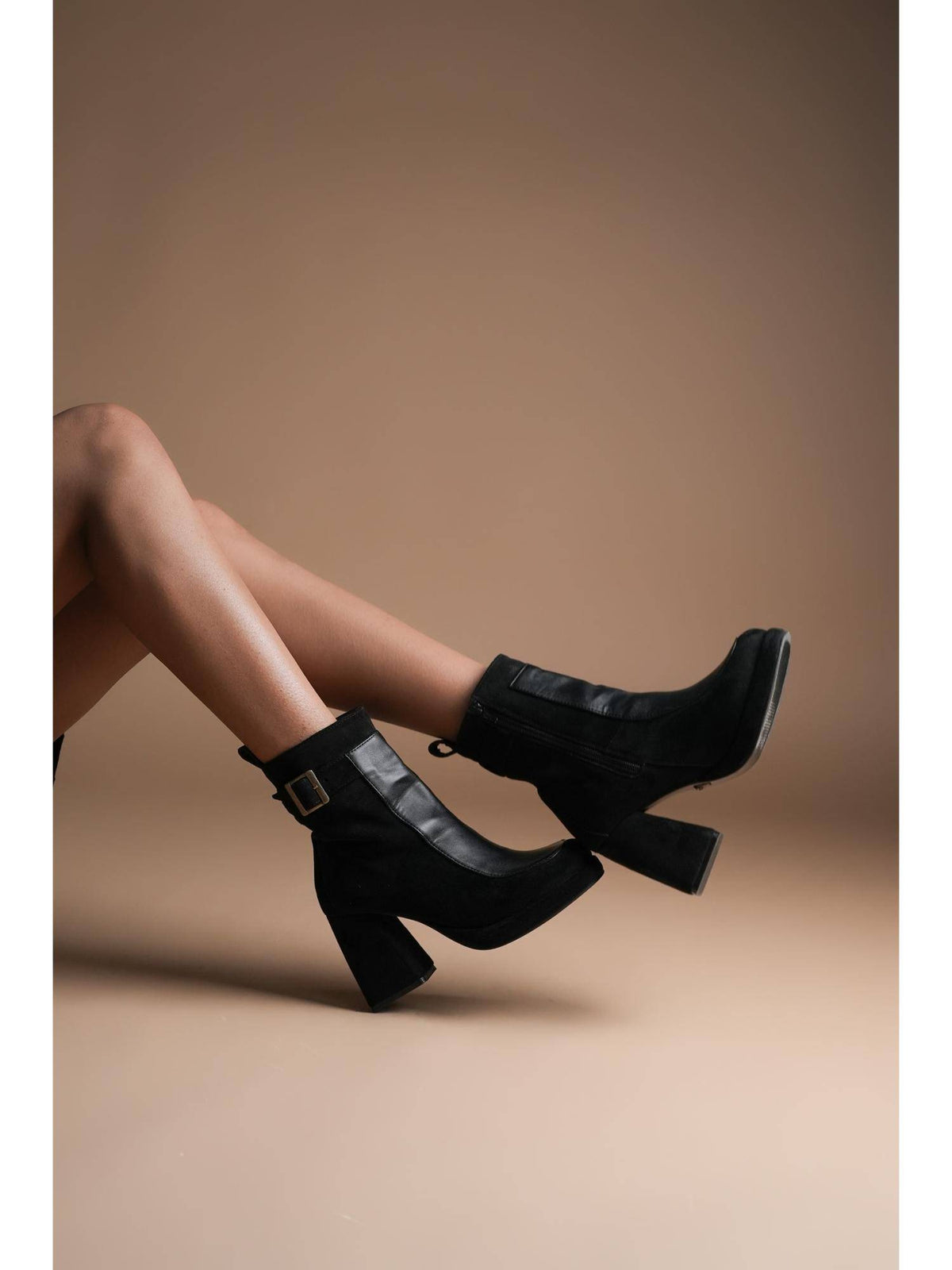 Women Gaga's Suede Ankle Casual Boots | BT61 - view 1