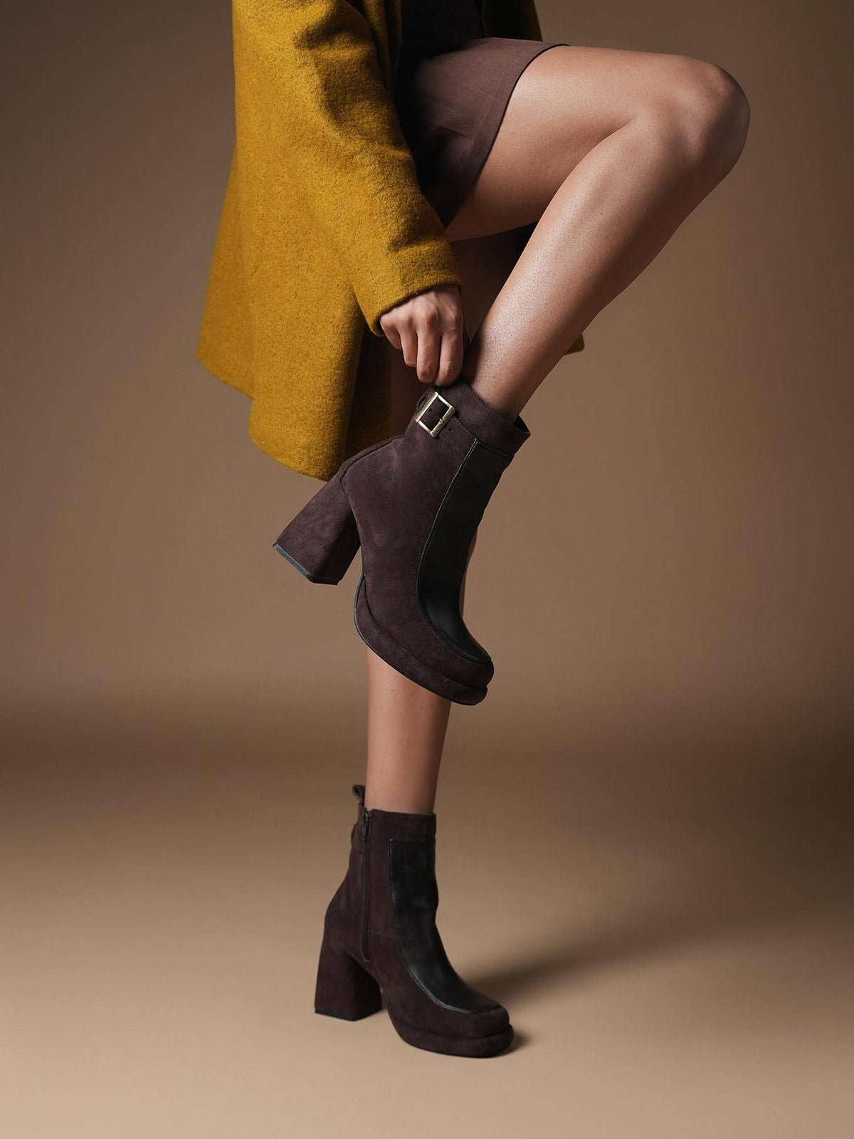 Women Gaga's Suede Ankle Casual Boots | BT61 - view 6