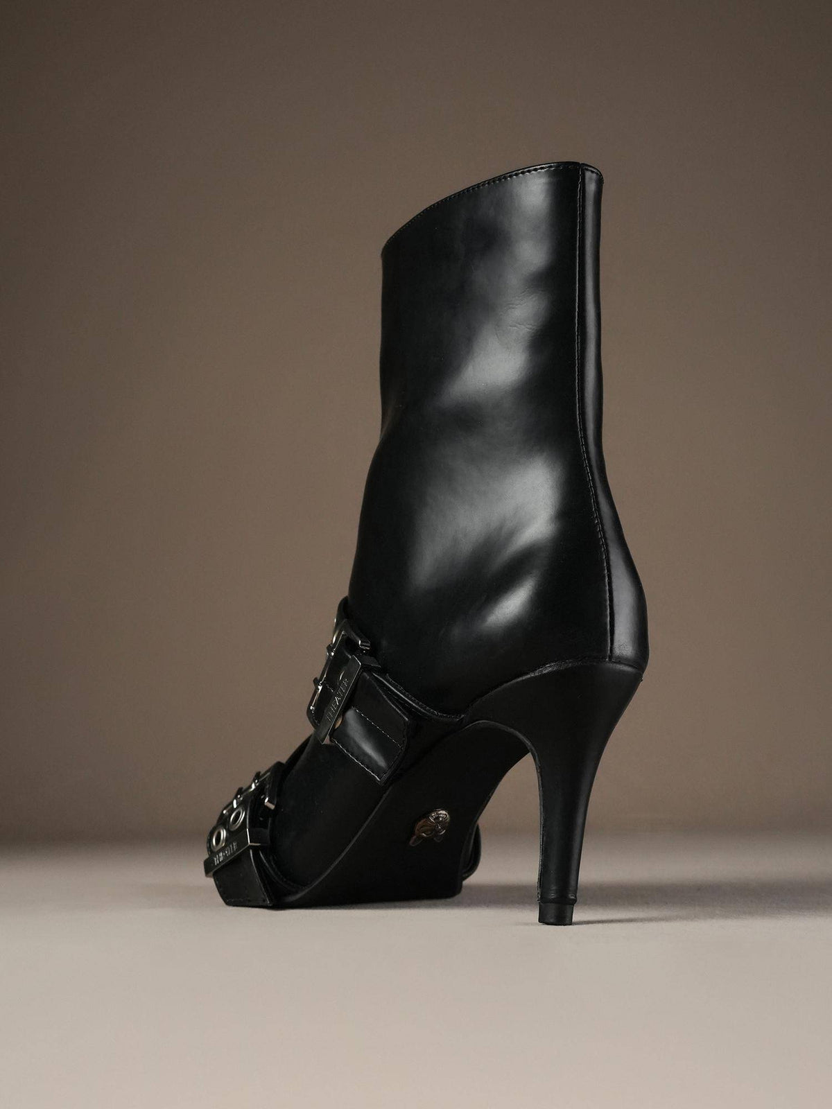 Hearts Black Buckle Detail Ankle Casual Boots for Women | BT61 - view 5