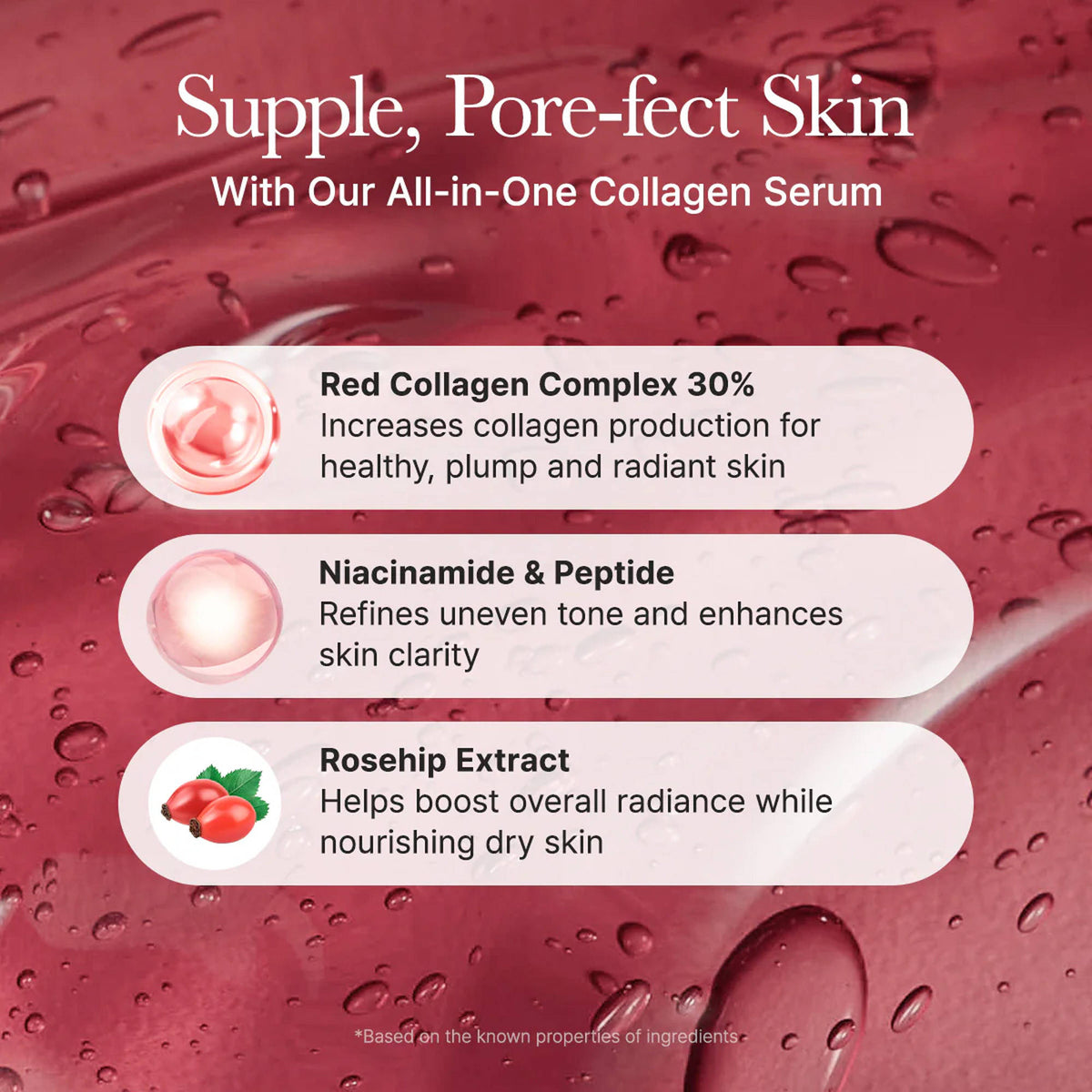 Red Smoothie Serum 30 - Anti-Aging Korean Serum with Vegan Collagen, Niacinamide & Peptides | Z8 - view 5