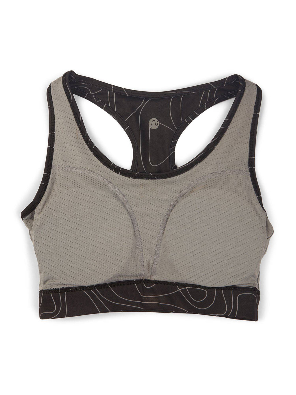 All Day On Trend Sports Bra With Keyhole Back, Doodle Black Print - | sb09 - view 8