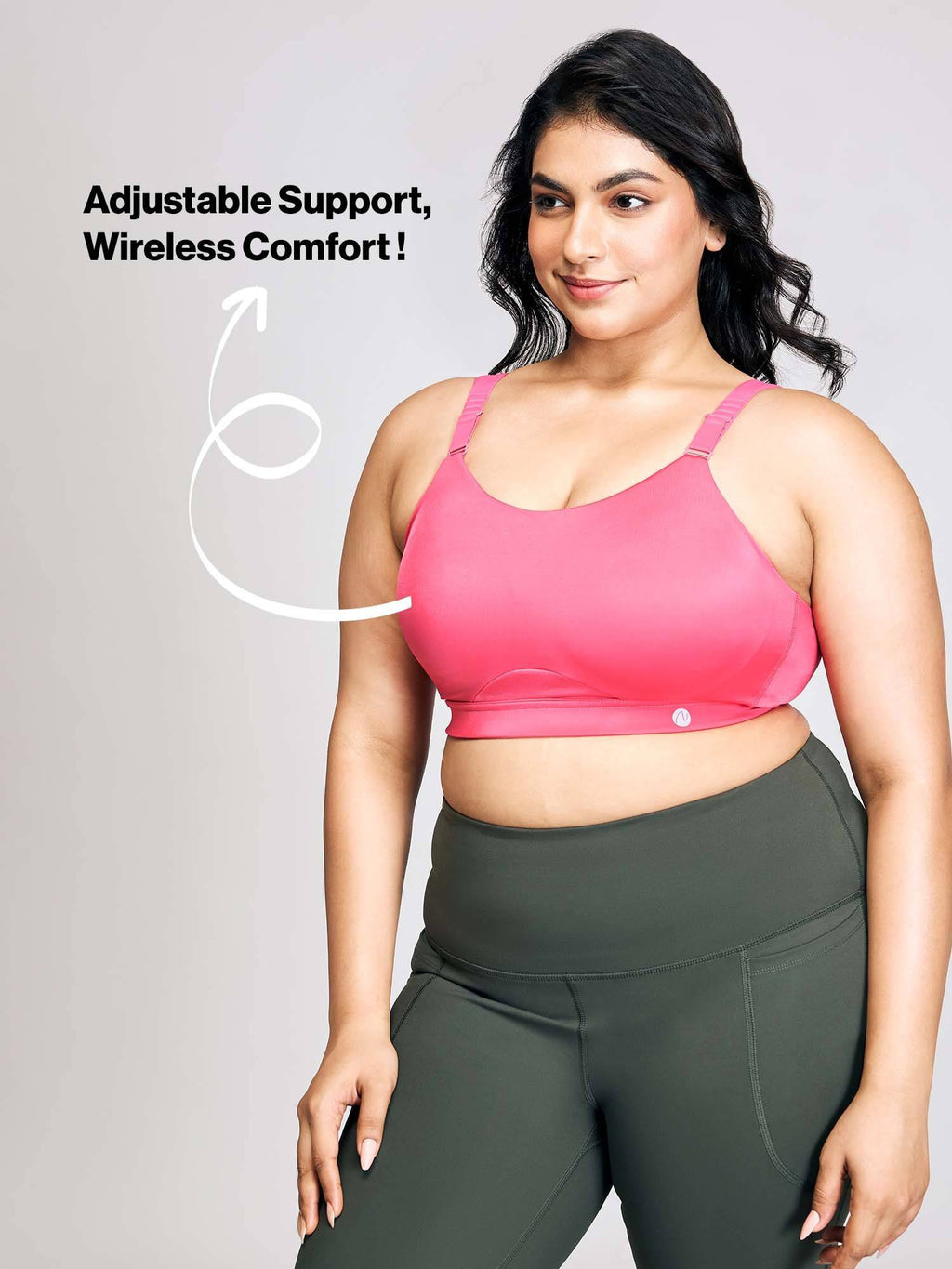 Multiway Adjustable High Impact Bounce Control Padded Sports Bra NYK908 Jet Black | sb09 - view 21