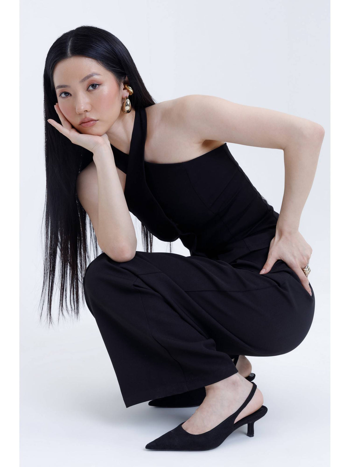 Black Halter Neck Top | HT67 - view 5